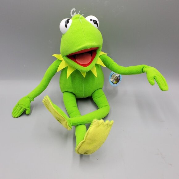Rare Kermit Frog Poseable Plush 16" Muppets Nanco with tag - Picture 1 of 6